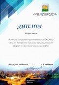 Диплом за участие в «Фестивале национальной кухни» Диплом за участие в «Фестивале национальной кухни»