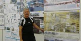 Экспозиция дипломных проектов кафедры «Архитектура» на Международном смотре-конкурсе МООСАО в г. Саратове (на фото доц. Феропонтов А.Ю.)